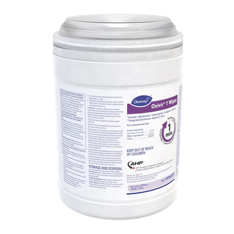 Oxivir® 1 One-Step Disinfectant Multi Surface Wipe Accelerated Hydrogen Peroxide (AHP®) 60 Count/Pack 12 Packs/Case