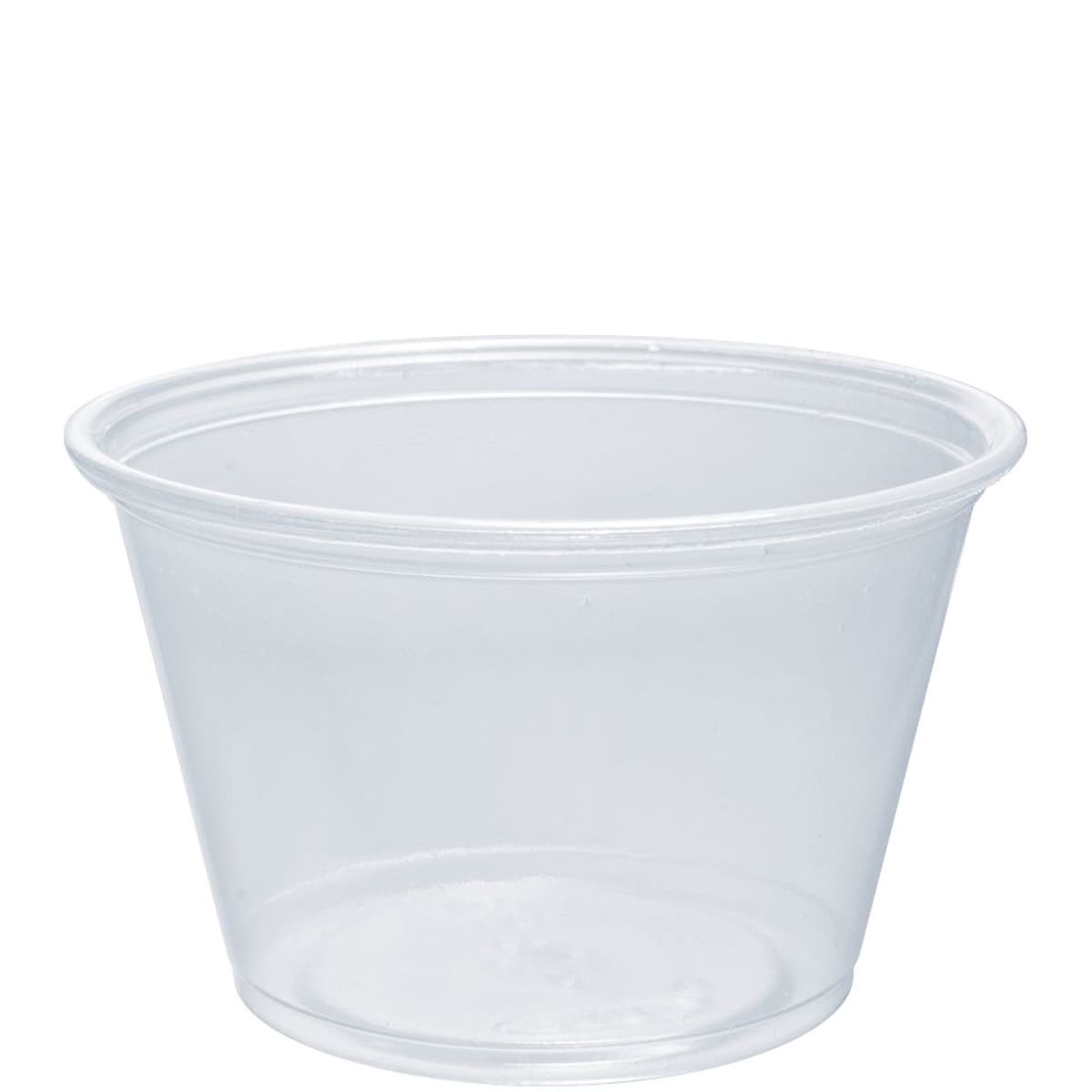 Dart® Conex Complements® Souffle & Portion Cup 4 OZ PP Clear Round 125 Count/Pack 20 Packs/Case 2500 Count/Case
