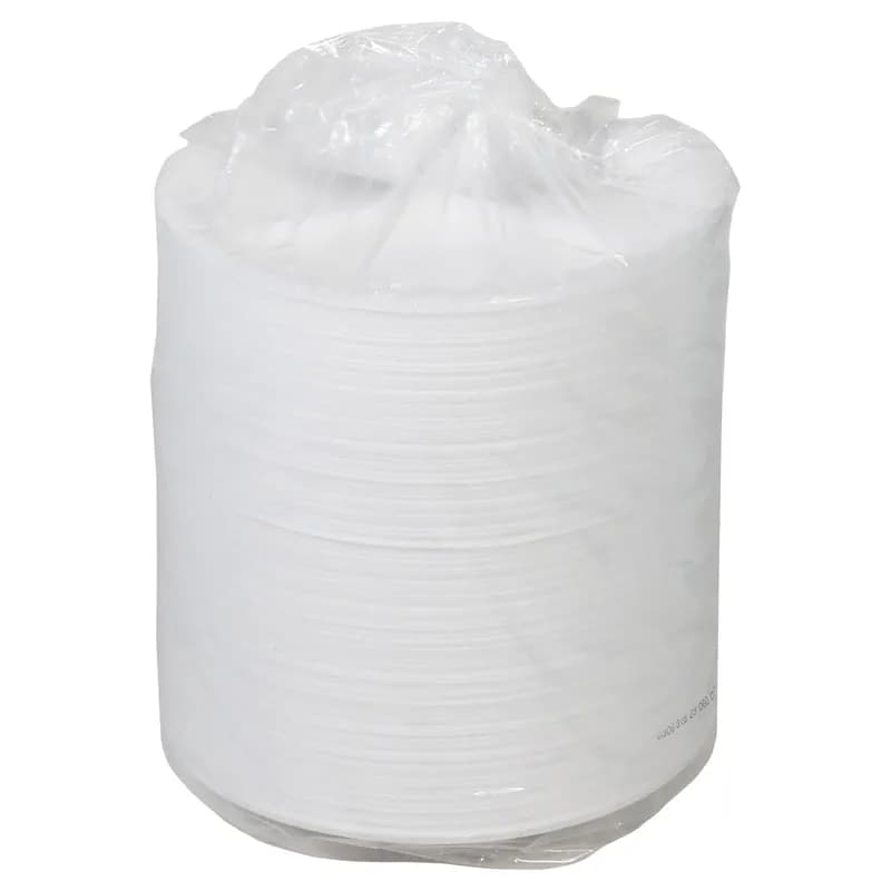 Plate 8.9X0.8 IN 3 Compartment Polystyrene Foam White Round 500/Case