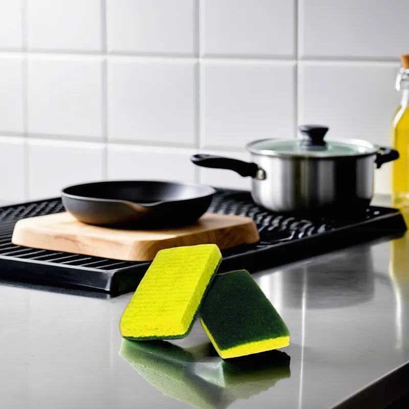 Victoria Bay Scrub Sponge 6.25X3.5 IN Medium Duty Cellulose Green 1/Case