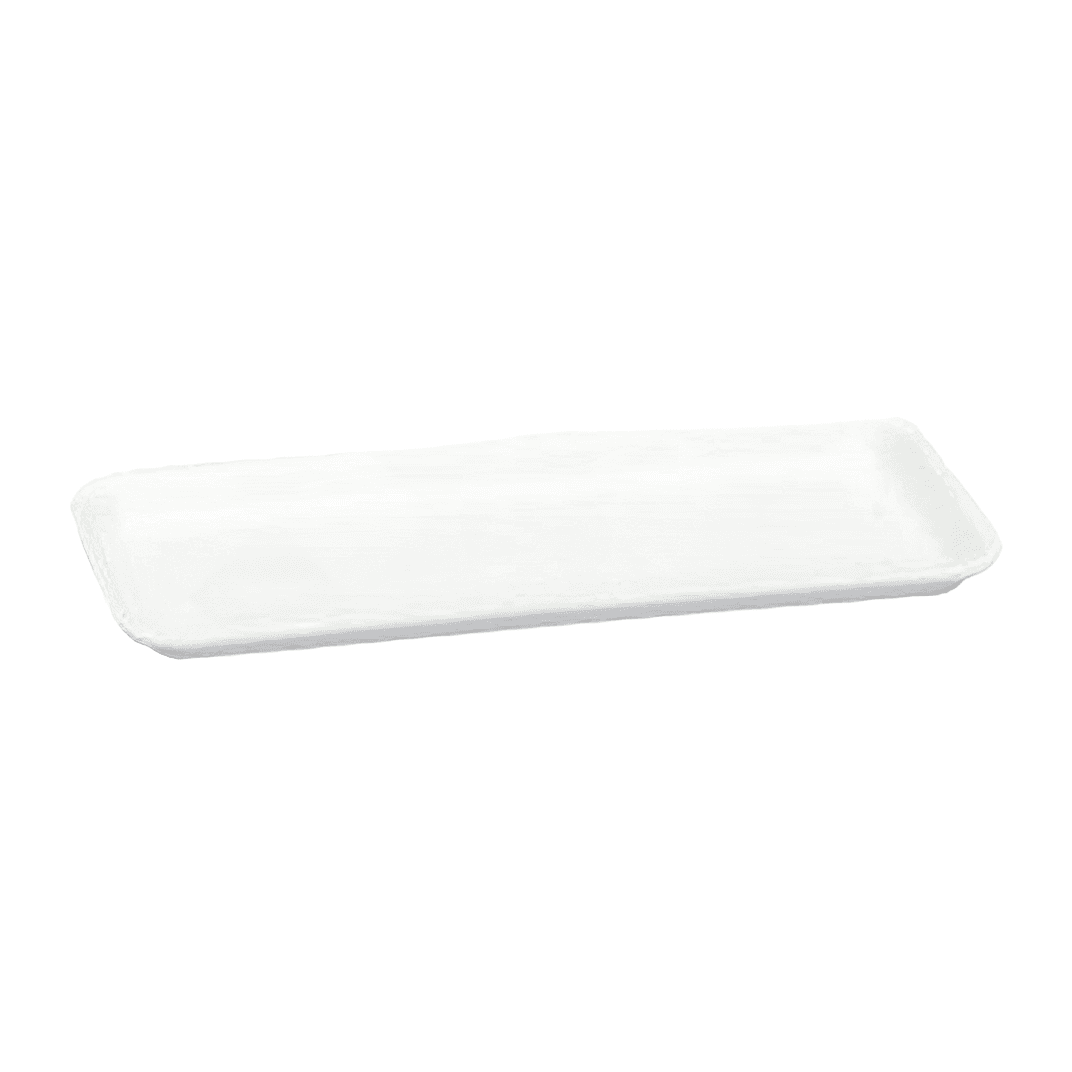 13S Meat Tray 10.75X4.5 IN Polystyrene Foam White Rectangle 500/Case