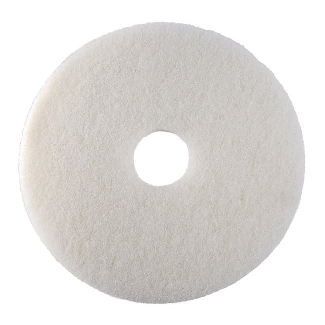 Polishing Pad 14 IN White Synthetic Fiber 5 Count/Case