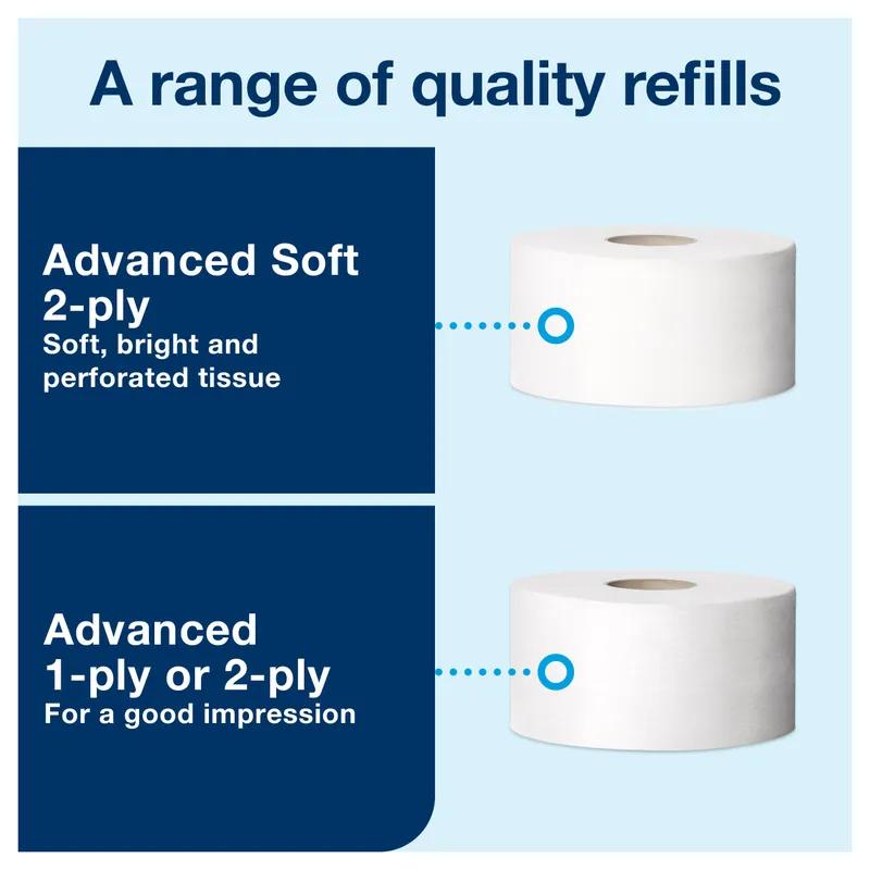 Tork T2 Toilet Paper Dispenser 5X14X10 IN Metal Plastic Wall Mount Silver Jumbo Jr (JRT) 1/Each