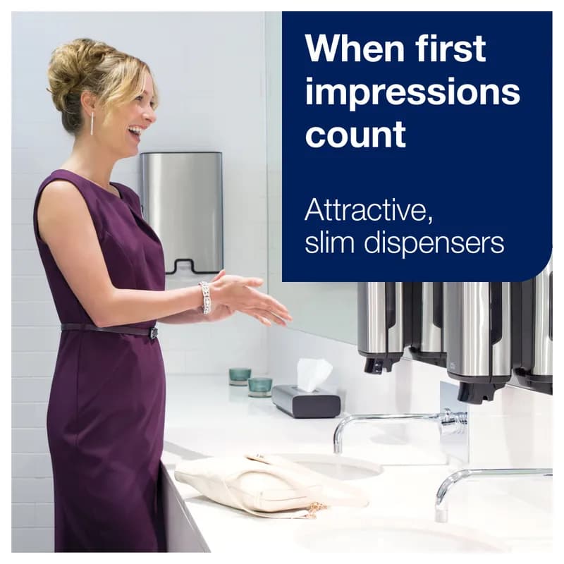 Tork Paper Towel Dispenser 4X12X18 IN Metal Plastic Wall Mount, Locking Silver Multifold 1/Each