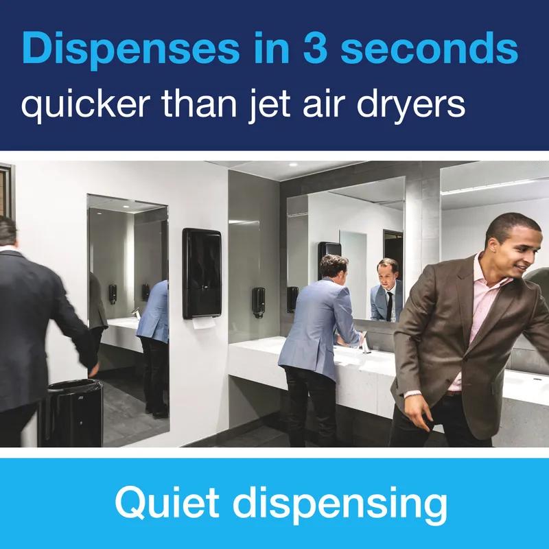 Tork PeakServe Continuous™ H5 Paper Towel Dispenser 3.98X14.57X28.74 IN Plastic Wall Mount Black Folded Towel 1/Each