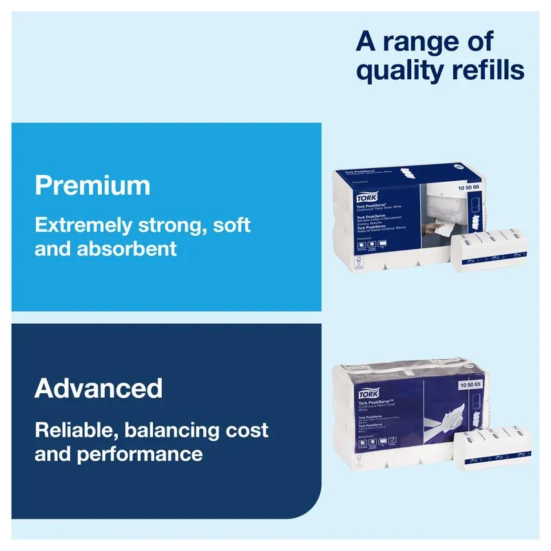 Tork PeakServe Continuous™ H5 Paper Towel Dispenser 3.98X14.57X28.74 IN Plastic Wall Mount Black Folded Towel 1/Each