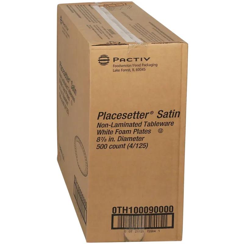 Plate 8.9X0.8 IN Polystyrene Foam White Round 500/Case