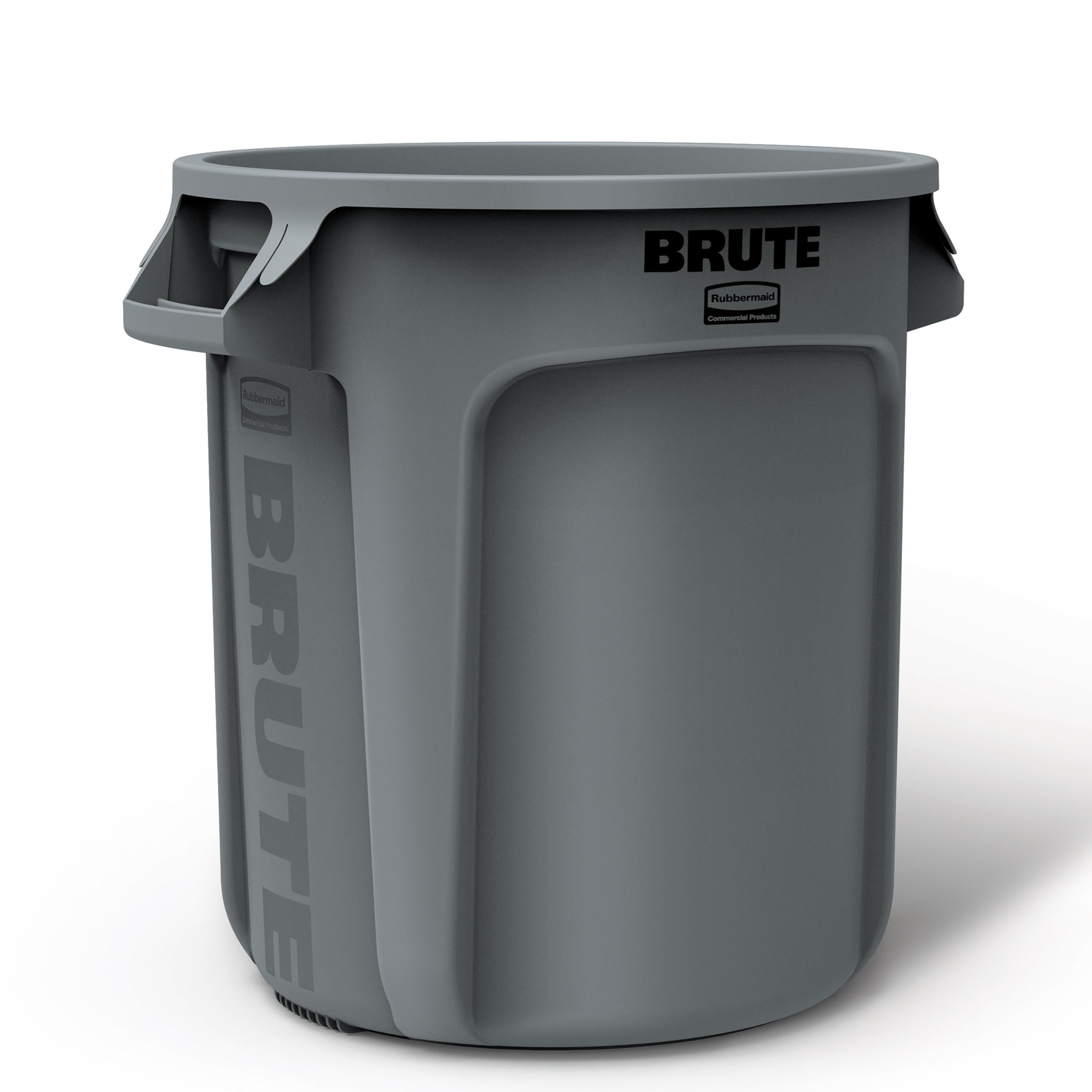 Brute® 1-Stream Trash Can 15.68X18X17.38 IN 10 GAL 40 QT Gray Resin Food Safe 1/Each