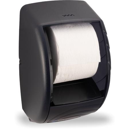 San Jamar Oceans® Duett Toilet Paper Dispenser 7.50X13X7.75 IN Plastic Black Pearl Standard Roll 1/Each