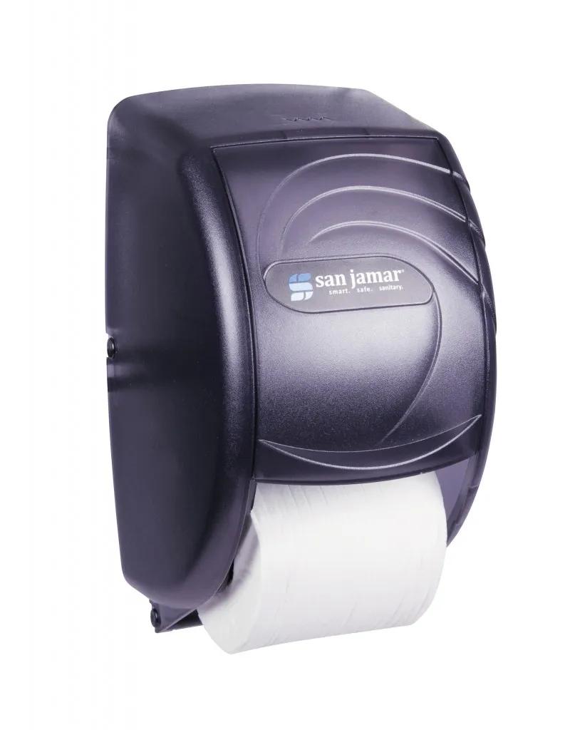 San Jamar Oceans® Duett Toilet Paper Dispenser 7.50X13X7.75 IN Plastic Black Pearl Standard Roll 1/Each