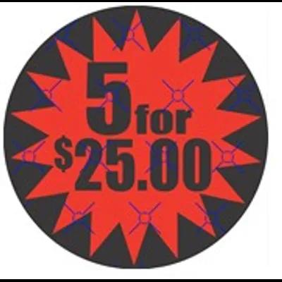 5 for $25 Label 500/Roll