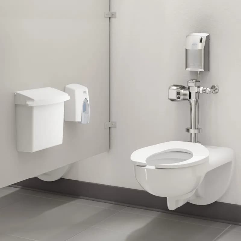 Menstrual Care Disposal Receptacle White Plastic 1/Case
