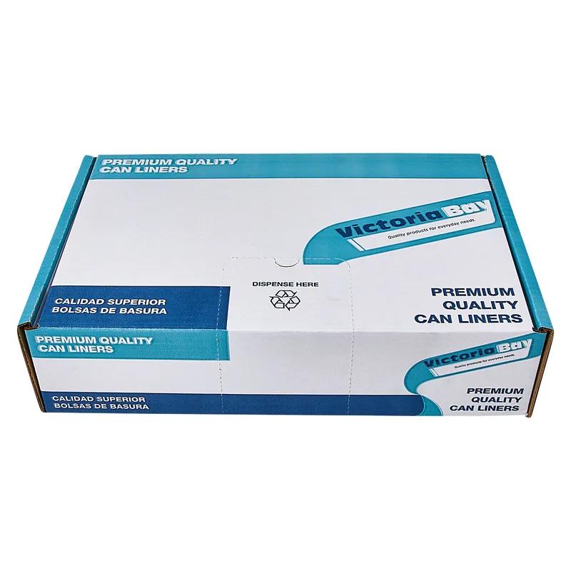 Victoria Bay Can Liner 43X47 IN Black Plastic 1.2MIL Flat Pack 100/Case