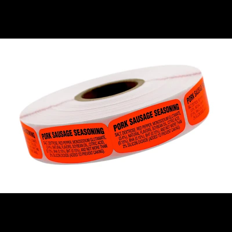 Pork Sausage Seasoning With Ingredients Label 1000/Roll