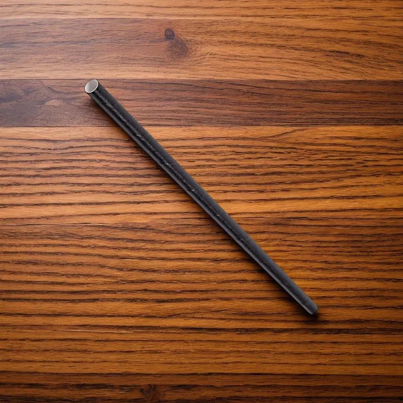 Victoria Bay Jumbo Straw 7.75 IN Paper Black Unwrapped 6000/Case