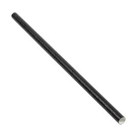 Victoria Bay Giant Straw 0.296X5.75 IN Paper Black Unwrapped 3750/Case