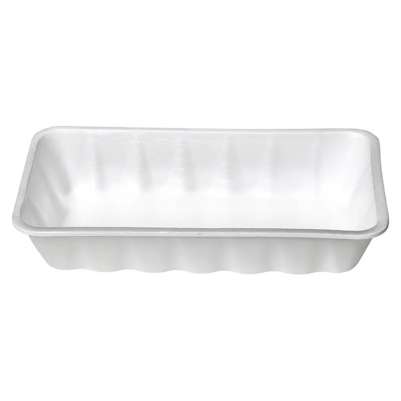 10K Meat Tray 5.88X10.75X2.16 IN Polystyrene Foam White Rectangle 250/Case