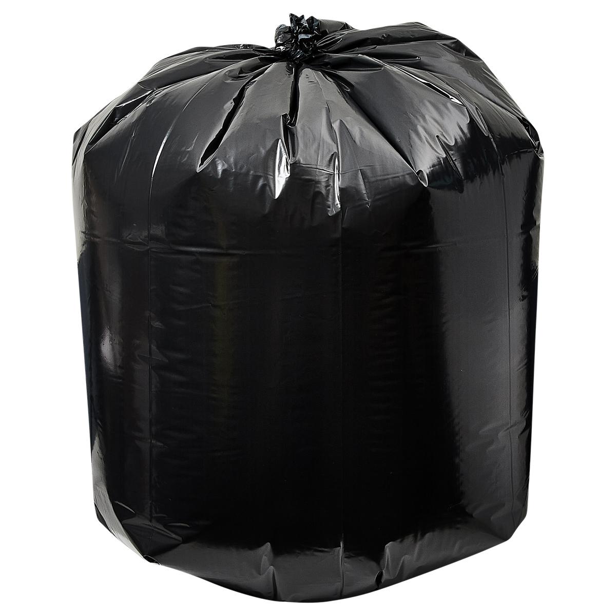 Victoria Bay Can Liner 38X58 IN Black Plastic 1.8MIL Roll 25 Count/Pack 4 Packs/Case 100 Count/Case