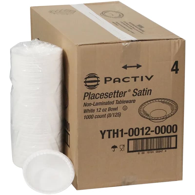 Bowl 12 OZ Polystyrene Foam White Round 1000/Case