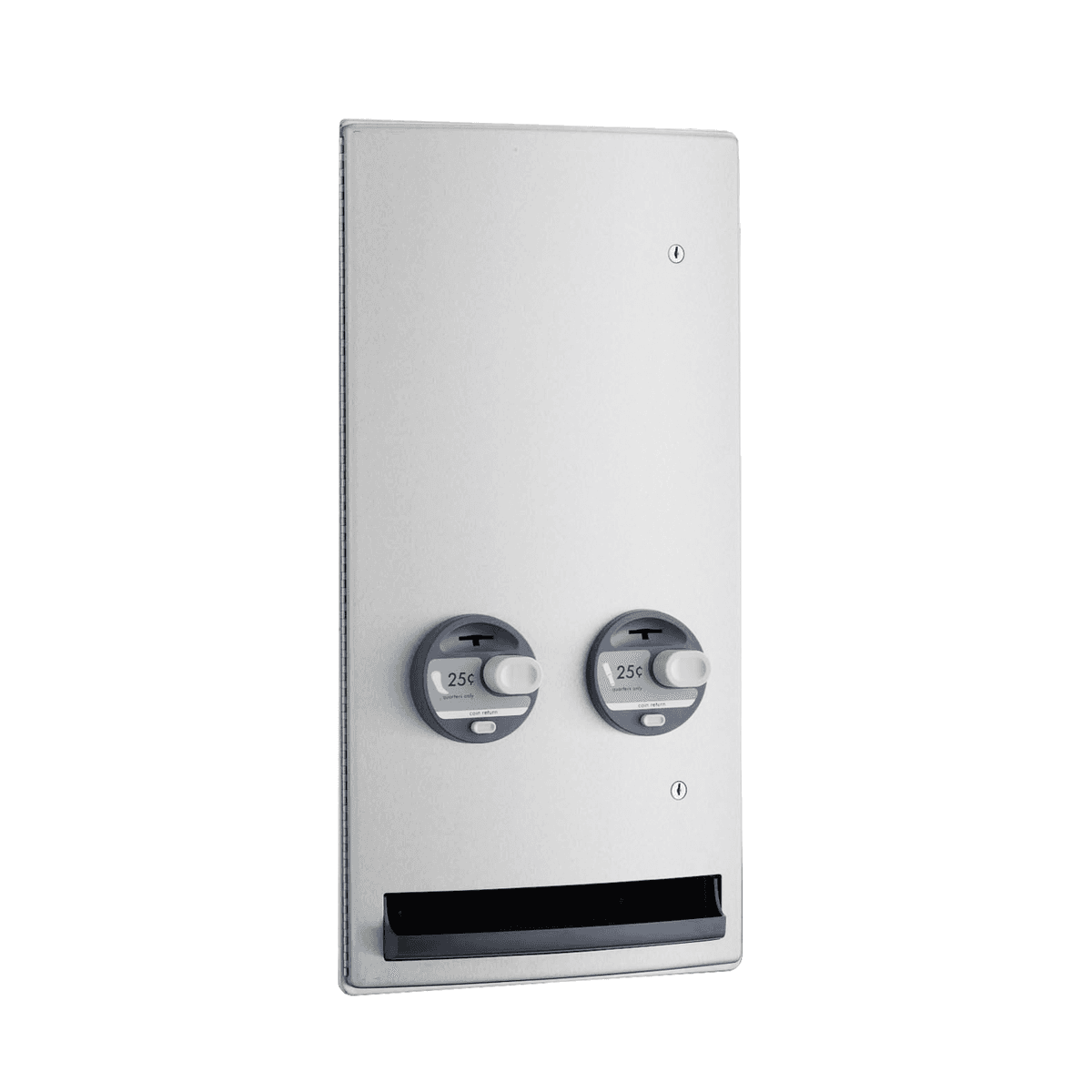 ConturaSeries® Tampon & Pad Dispenser Stainless Steel Recessed 25-Cent Operation Push Button Satin 1/Case