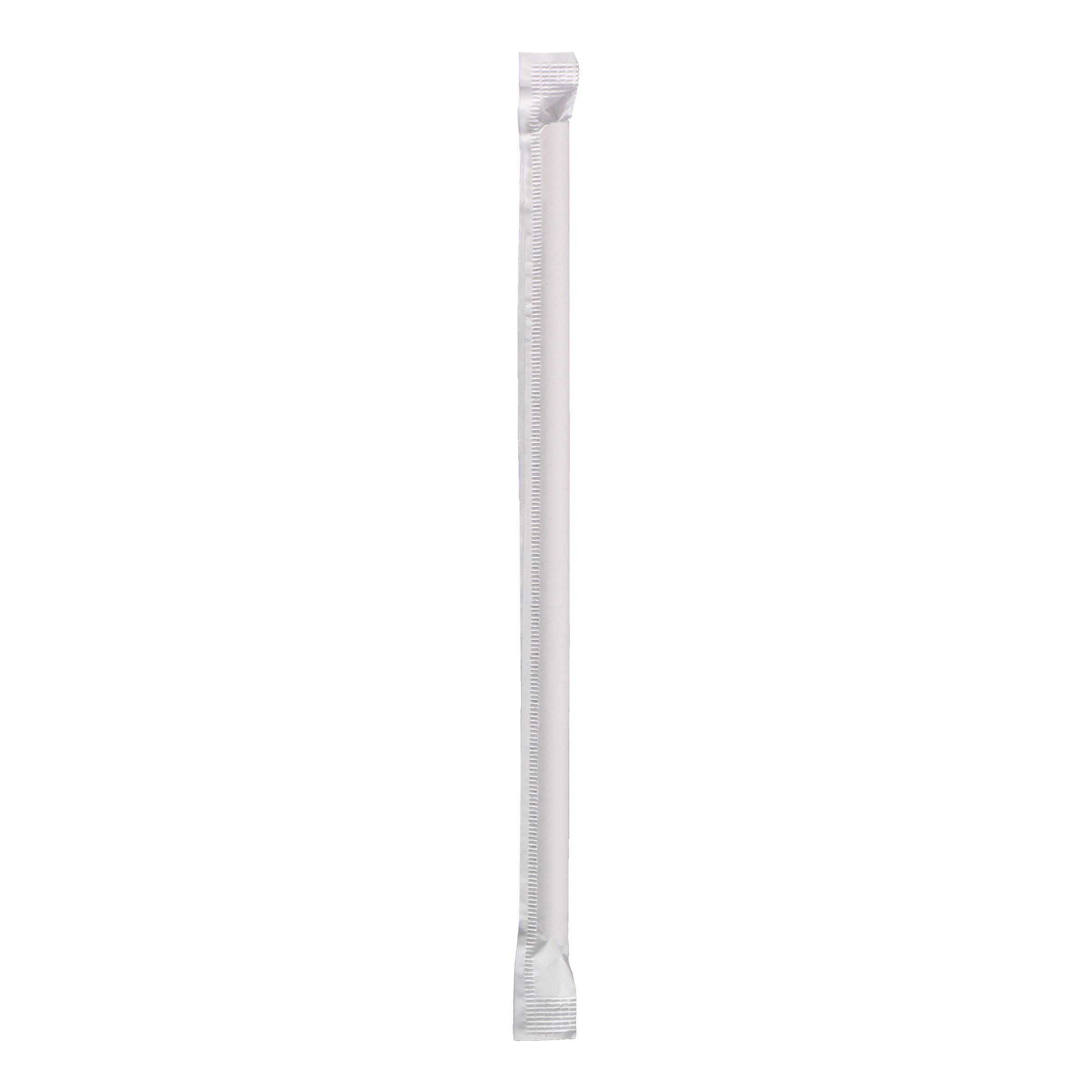 Straw 7.75 IN Paper White Paper Wrapped 3200/Case