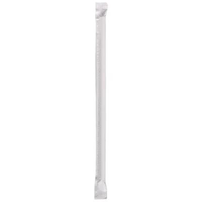 Straw 7.75 IN Paper White Paper Wrapped 3200/Case