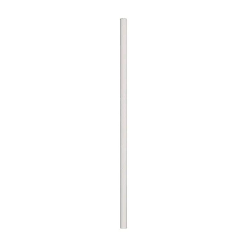 Straw 7.75 IN Paper White Unwrapped 4800/Case