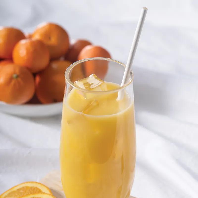 Straw 7.75 IN Paper White Unwrapped 4800/Case