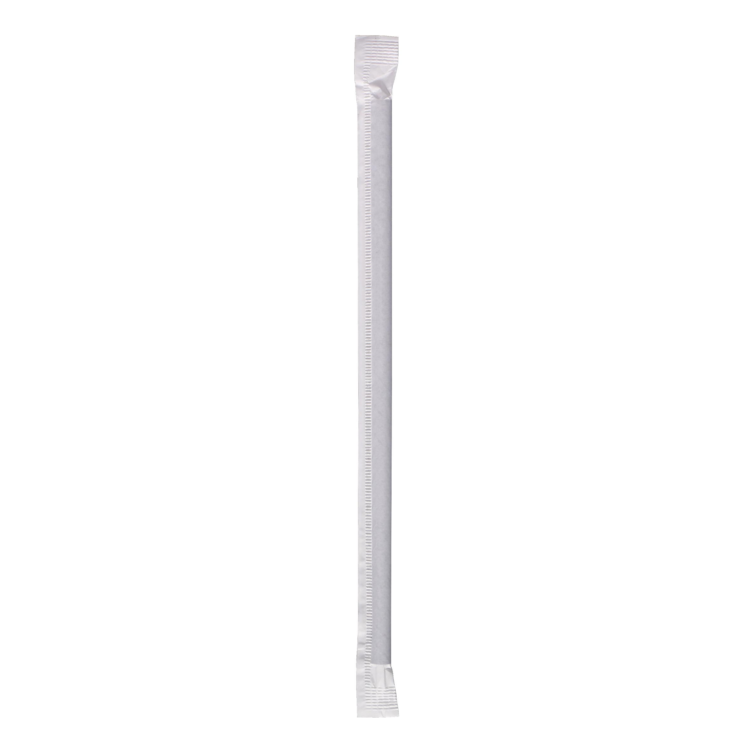Jumbo Straw 0.23X7.75 IN Paper Black Wrapped 3200/Case