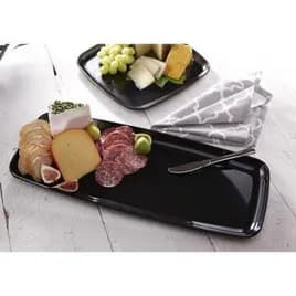 Mozaïk® Serving Tray Base 9X22X0.88 IN PS Black Rectangle 25/Case