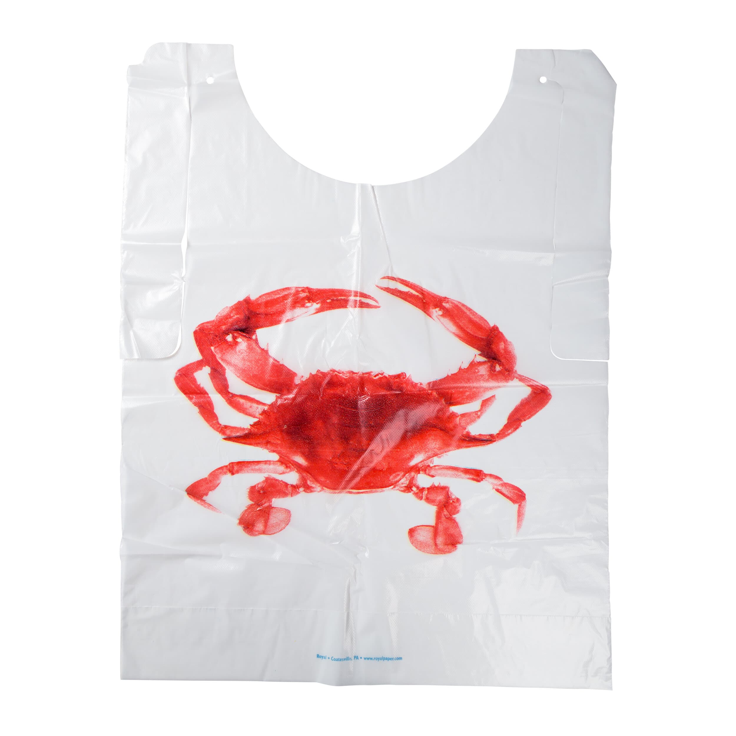 Adult Crab Bib PP 500 Count/Pack 5 Packs/Case 2500 Count/Case