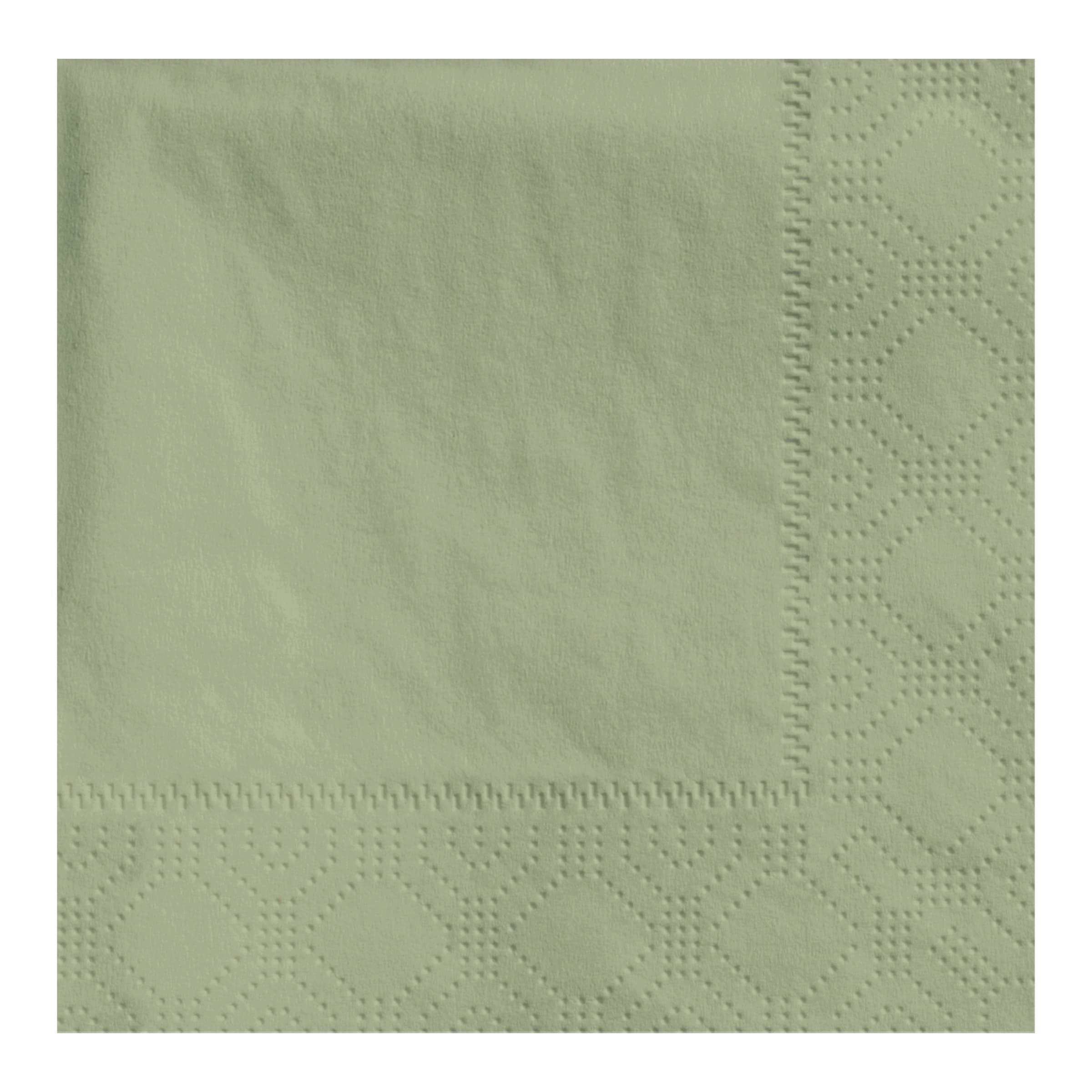 Cocktail Napkin 9.5X9.5 IN Soft Sage 2PLY 1/4 Fold Soft 1000/Case