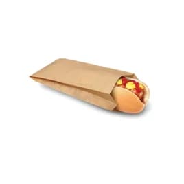 Bagcraft® EcoCraft® Hot Dog Bag 3.5X1.5X8.5 IN Wax Coated Paper Kraft Grease Resistant 1000/Case