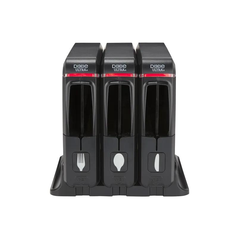 Dixie® Ultra SmartStock® Series-W Wrapped Cutlery Fork Spoon Knife Dispenser Black 1/Each