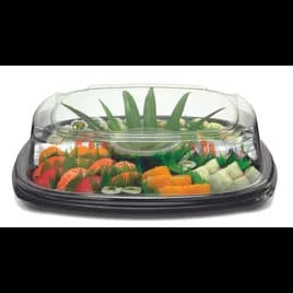 Fresh 'n Clear® Serving Tray Base & Lid Combo 16X16 IN PET Black Square 25/Case