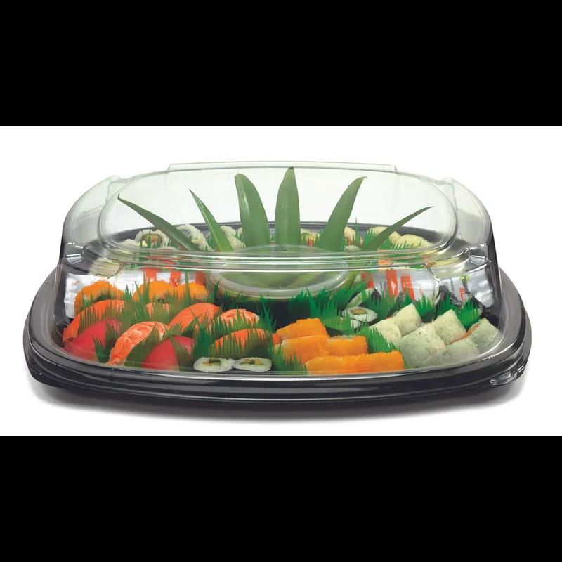 Serving Tray Base & Lid Combo 16X16 IN PET Black Square 25/Case
