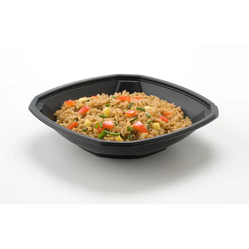 Bowl Large (LG) 32 OZ PP Black Square 150/Case