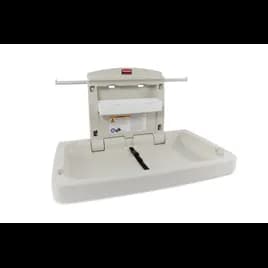 Baby Changing Station 33.25X21.50X4.00 IN White Plastic Horizontal Hygienic Ergonomic 1/Each