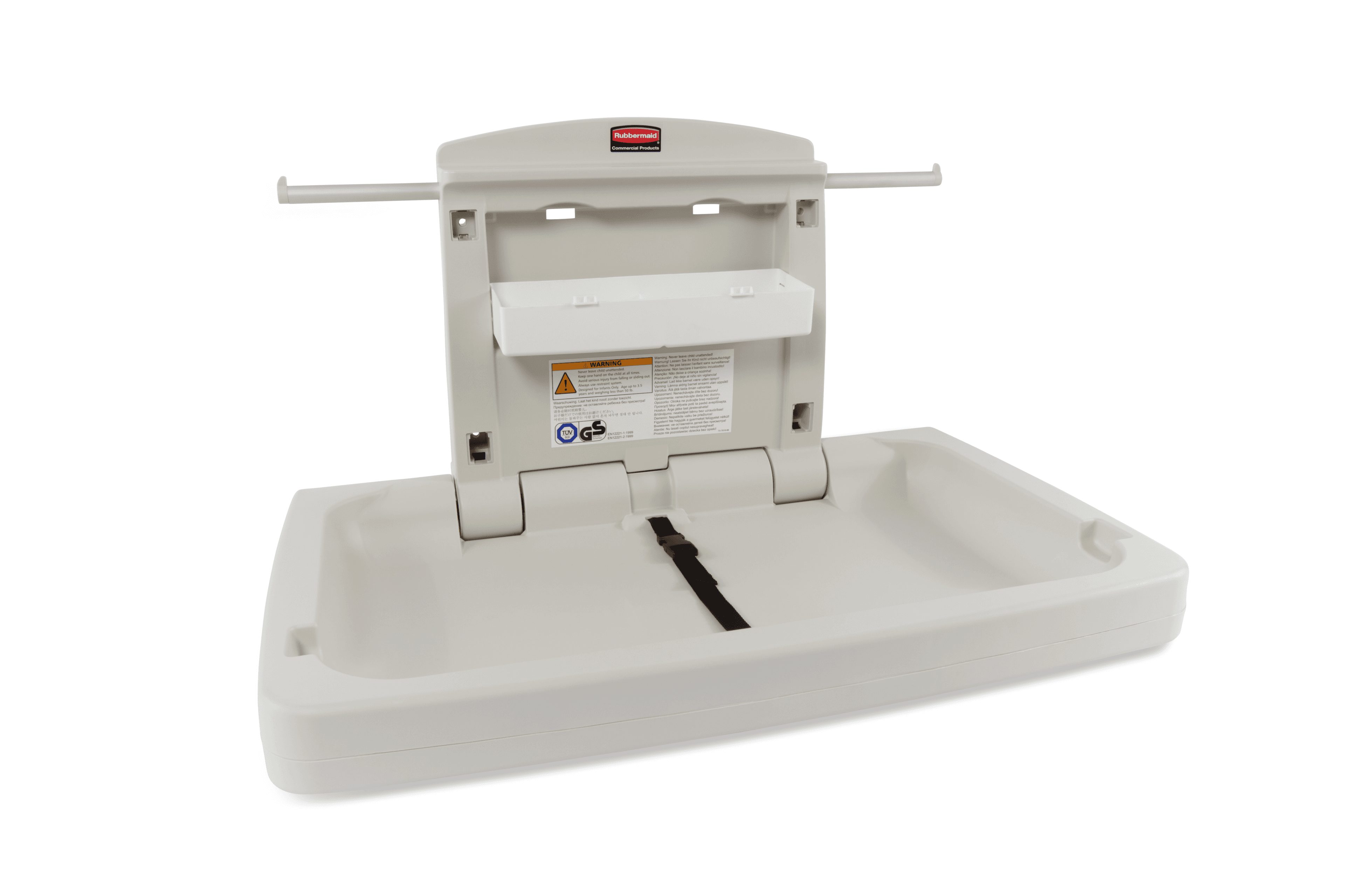 Baby Changing Station 33.25X21.50X4.00 IN White Plastic Horizontal Hygienic Ergonomic 1/Each
