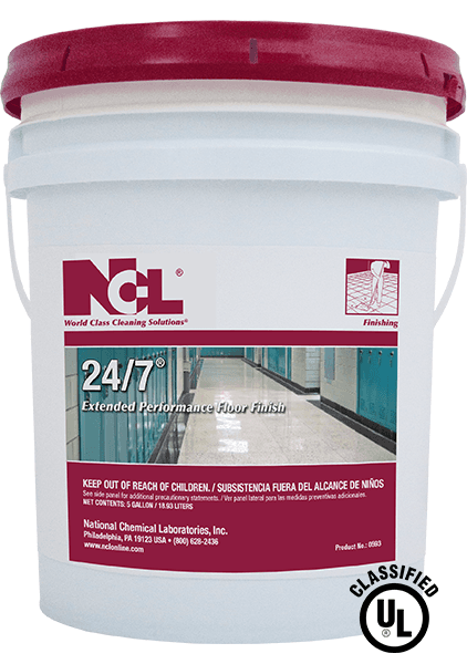24-7® Typical Acrylic Floor Finish 5 GAL Burnishing RTU High Solids Pure Acrylic Polymers 1/Pail