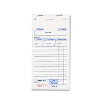 Delivery Form Paper 6.69X3.4 IN White Carbonless 3 Part 14 Line 10 Count/Pack 5 Packs/Case 50 Count/Case