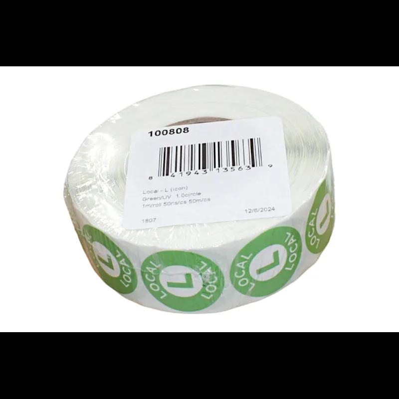 Local Label Green White 1000/Roll