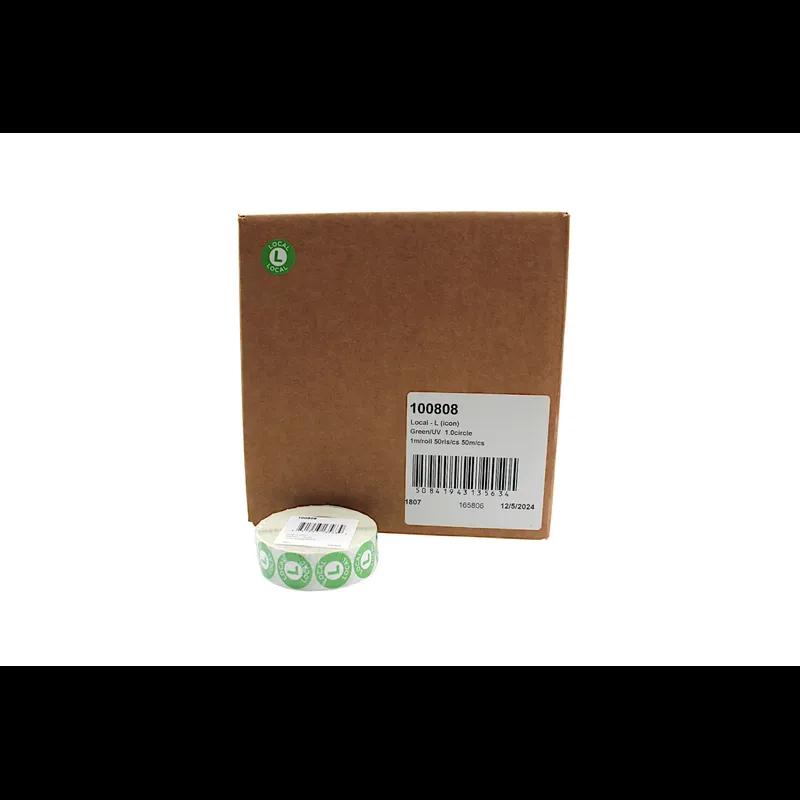 Local Label Green White 1000/Roll