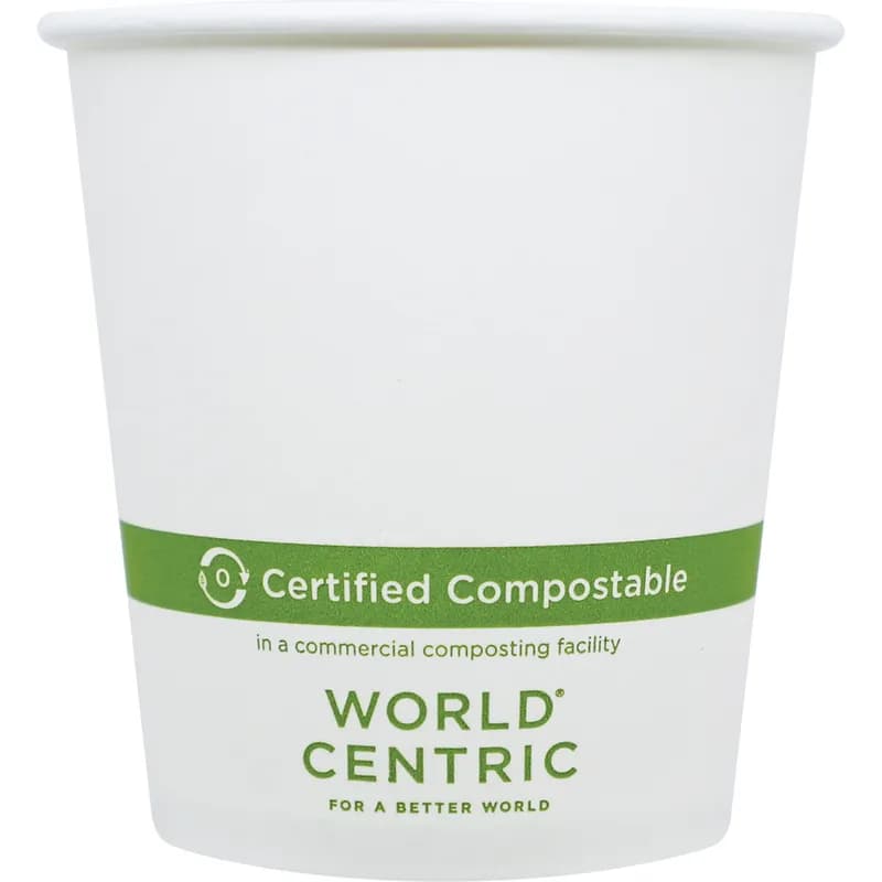 Hot Cup 10 OZ Paper PLA White 1000/Case