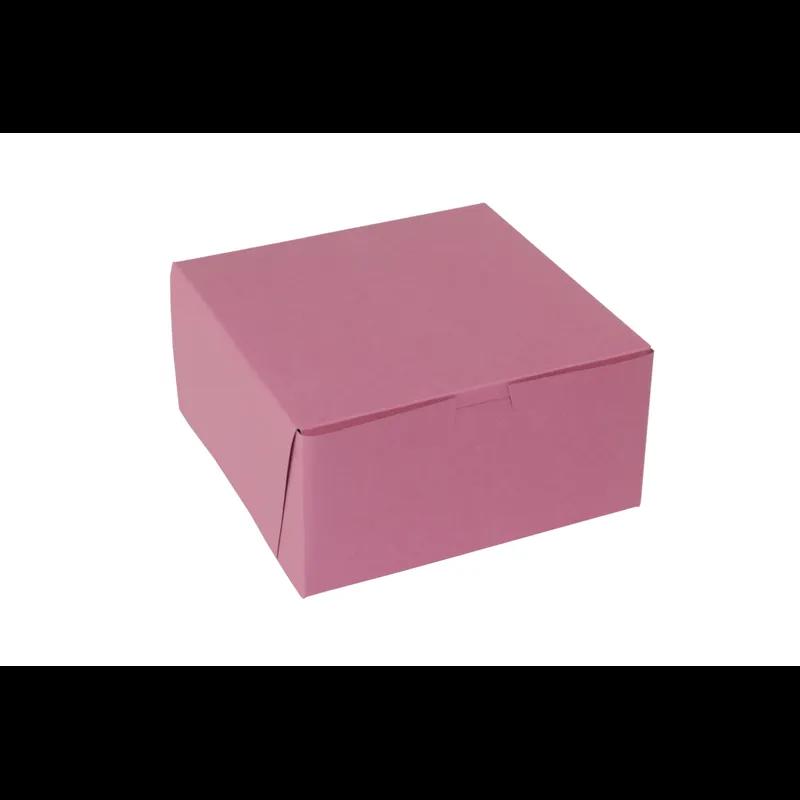 Bakery Box 8X8X4 IN Paperboard Strawberry Corner Lock 1-Piece 200/Case