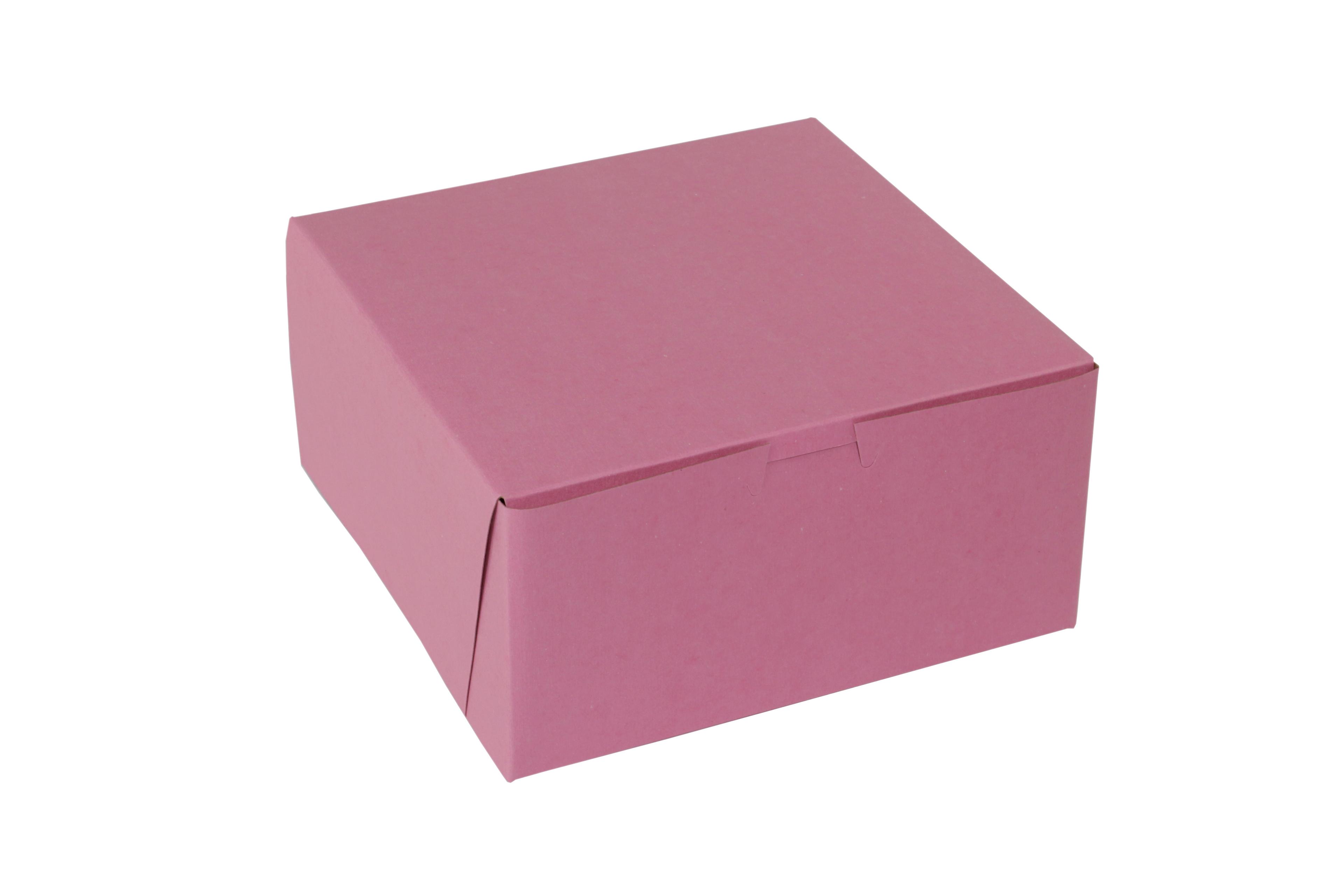 Bakery Box 8X8X4 IN Paperboard Strawberry Corner Lock 1-Piece 200/Case