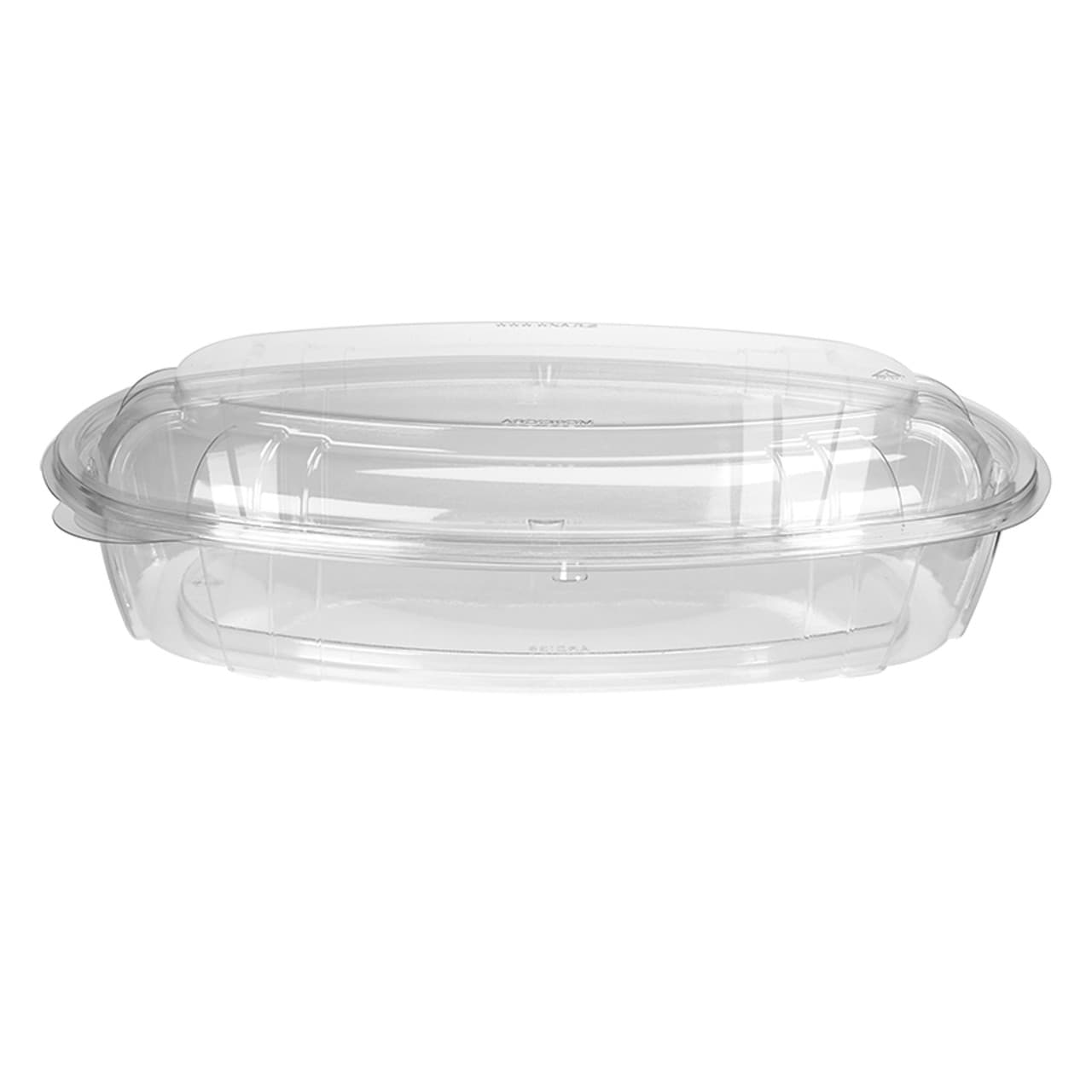 WNA CaterLine® Bowl & Lid Combo Bowl With Dome Lid 16X12 IN PET Clear Oval 25/Case