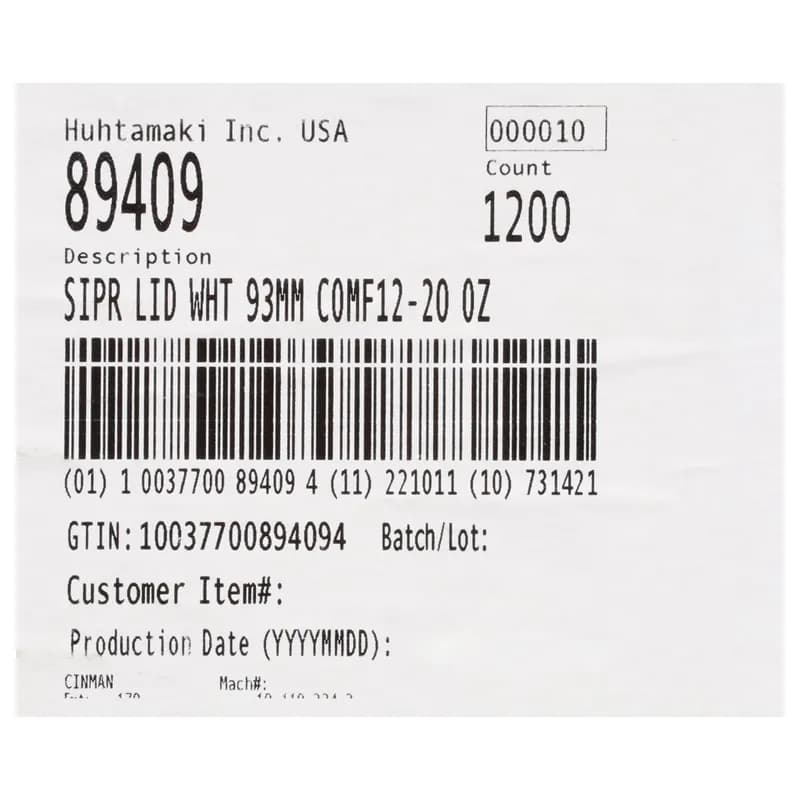 Chinet Comfort® Lid Dome PS White For 12-16-20 OZ Insulated Hot Cup Sip Through 1200/Case