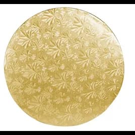 Cake Board 12 IN Corrugated Cardboard Gold Round Grease Resistant 12/Case