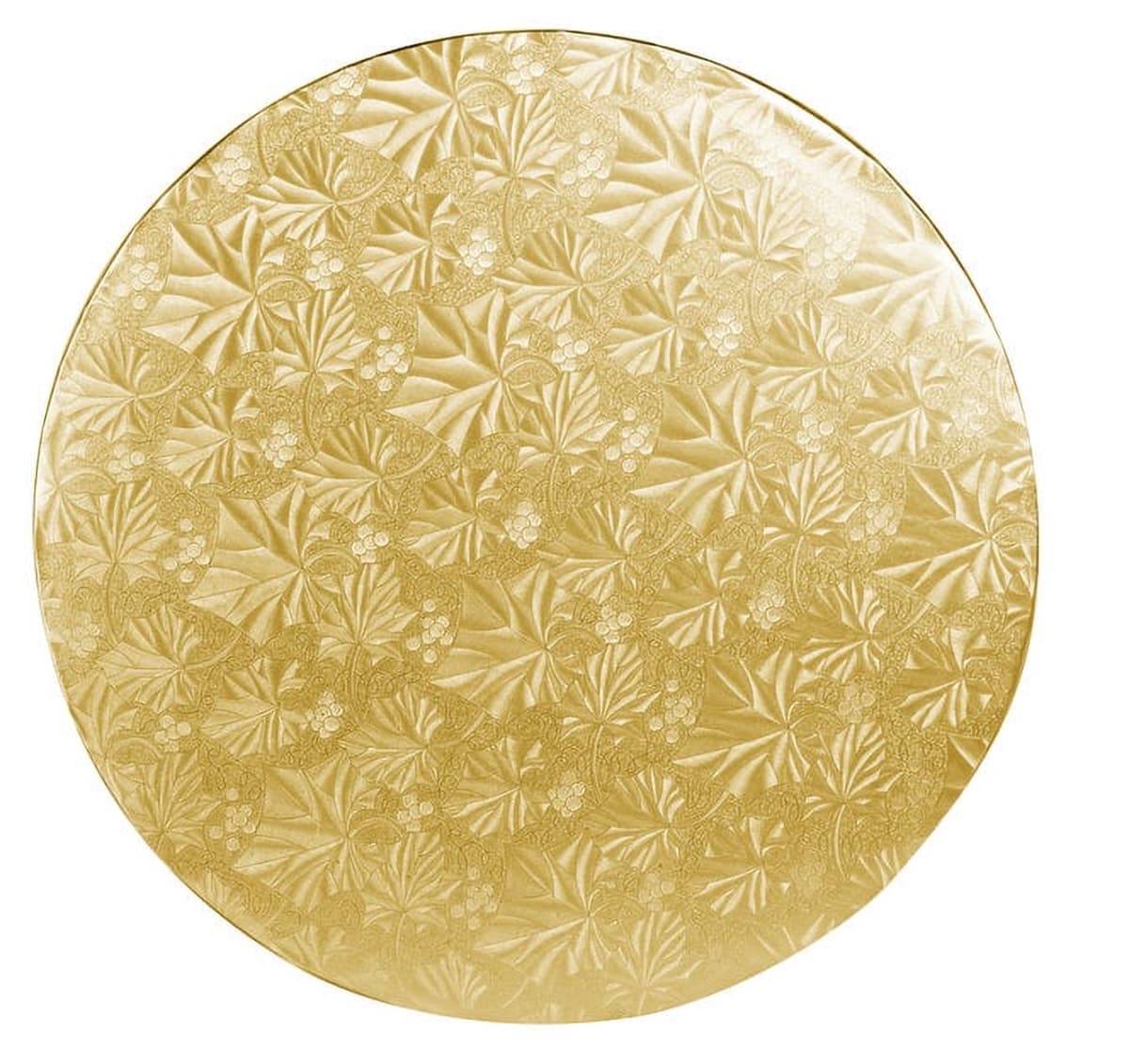 Cake Board 12 IN Corrugated Cardboard Gold Round Grease Resistant 12/Case